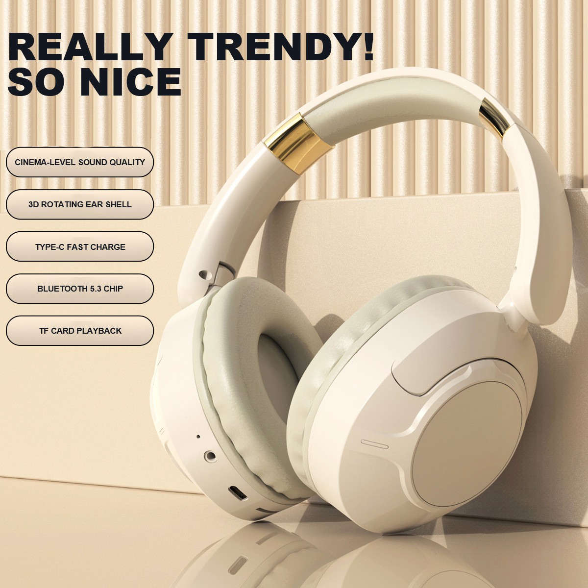 Head mounted Bluetooth earphones, wireless head mounted music earphones